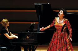 No matter how crowded the stage, Podles takes over just by walking on.