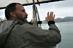 Vaseline ahoy! Barney on the bridge.