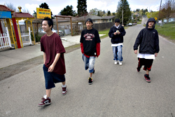 School ain't cool for Tam Chau and his crew: (from left) Chau, Phi Dinh, Johnson Pham, and Duc Huynh.