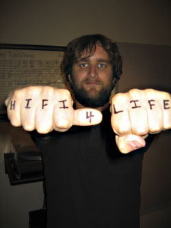 His fists do the talking.