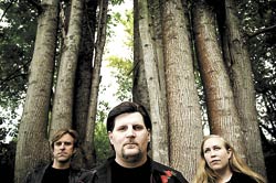 In the pines: (from left) McGreevy, Carlson, and Davies.