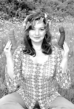 Raven (shown with friends) wont carry phthalates in her store.