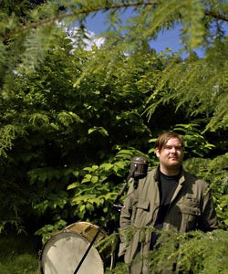 Nature boy: Dunn in his backyard.