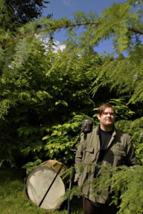 Nature boy: Dunn in his backyard.