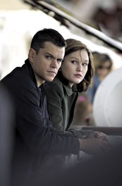 Damon again gets an intelligence assist from Julia Stiles.