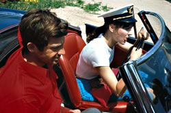 Belmondo and Karina drive into whimsy.