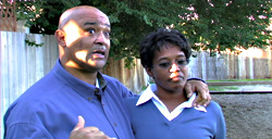 Evacuees Ron and Jacquline Herbert.