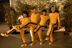 And one and kick! And two and...