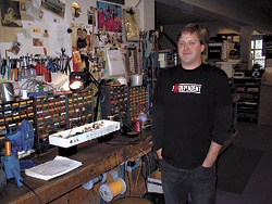 He makes amps for Lou Reed. Lou Reed!!!