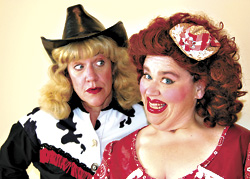 Koch (left) and Platt go a little bit country as the Spudds.