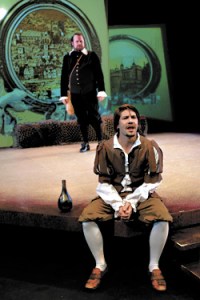 Off nights: Whitehead (left) and Gouran in Swansong.