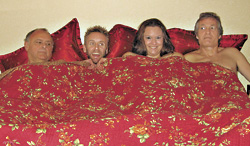 Basket cases: (from left) Kobasic, Clawson, Meckler, and Berns.