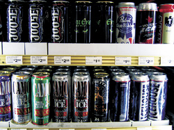 High-octane beer brands like Joose and Camo arent currently on the citys list of banned products.