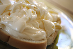 Product on toast.