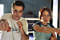 Carolla and Juergensen spar.