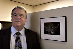 Dont call me whitey:O. Yale Lewis in his funkadelic tie, a gift from Dr. Funkenstein himself.