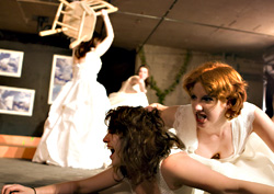 Russell (left) and Warren having an enjoyable meltdownin Big Love.