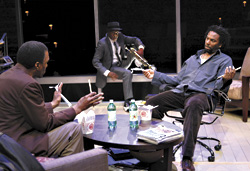 Hashing it out over Chinese food in Fathers and Sons.