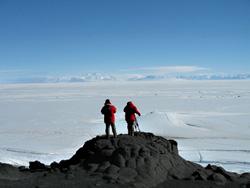 Herzog (at left) likes what he sees: no people.