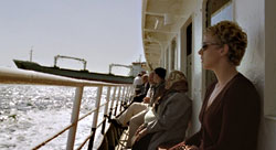 Patrycia Ziolkowska (at right) travels east in