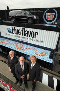 From left: John Anderson, UW professor Les Atlas, and Paul Willms at the China8 launch last year.