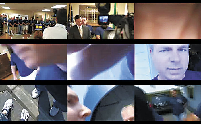 Footage of cop/candidate Haistings booting a Gregoire videographer from a Rossi event.