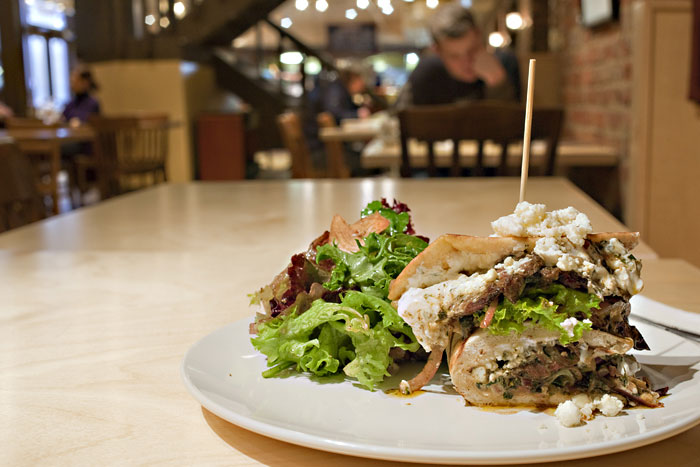 The Moroccan steak sandwich.