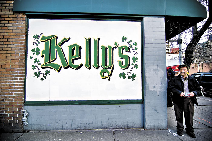 Woe to the patron who mistakes Kellys for a friendly Irish pub.