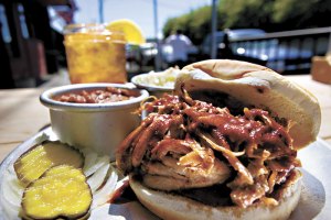 Pulled pork at at Pig Iron.