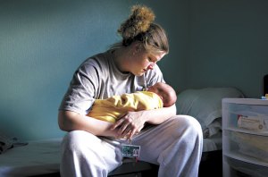 Inmate and child at PCNW.
