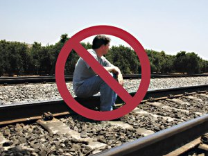 This is not the way to express ones affinity for railroad culture.