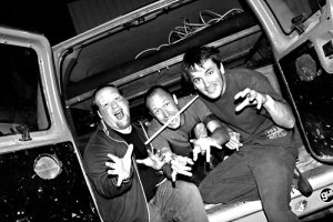 (l-r) Jeremy Curls, Chris Jager, and Doug Owen inside their own Van Horne.