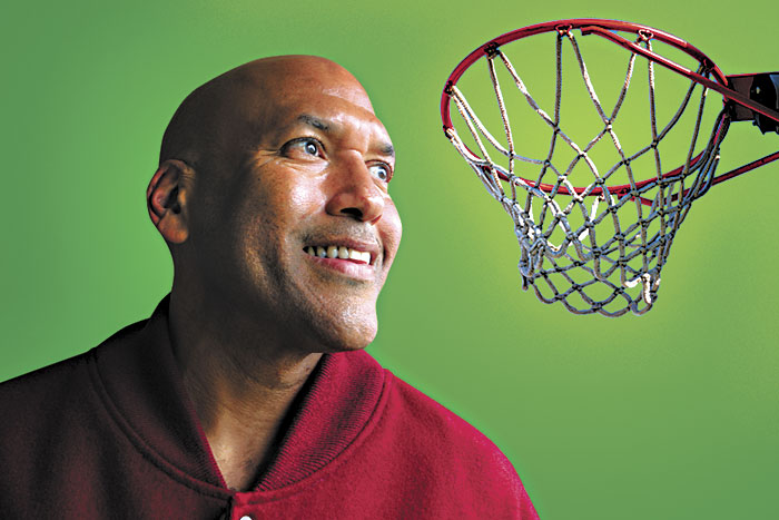 Donaldsons new campaign manager has encouraged him to play up his basketball past.