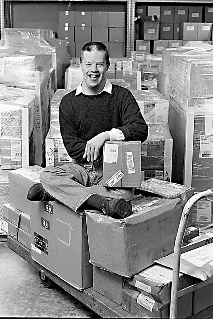 Dan Thompson in the Microsoft mail room.