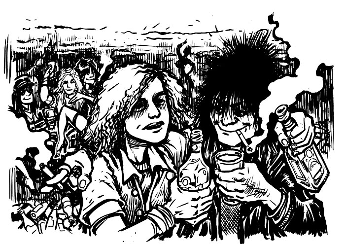 The author was once a neighbor of Tommy Lees, and couldnt keep up with his prodigious partying habits.