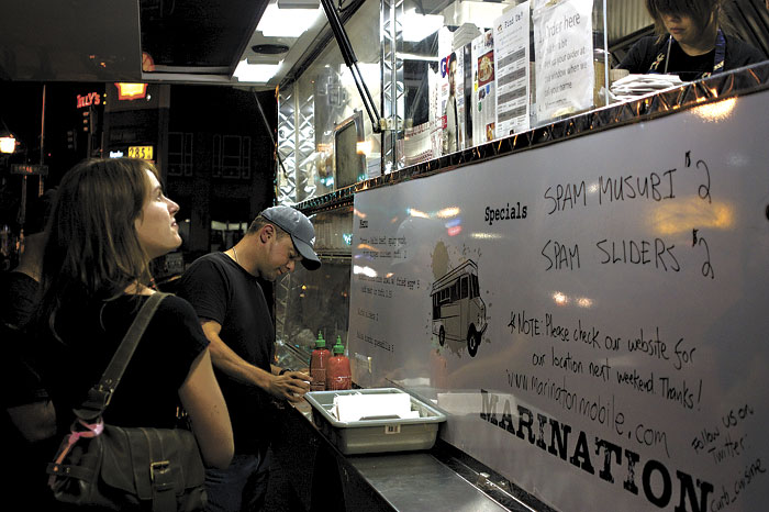 Waiting for the spam at Marination Mobile.