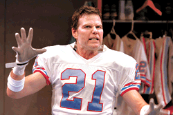 Eason wears his old Oilers colors.