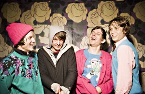 Despite the laugh, Josh Hodges (second from right) doesnt find Starfuckers dilemma all that funny.