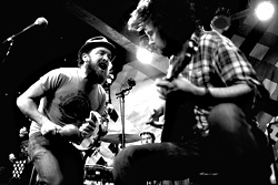 The Cave Singers formed by accident, when Quirk (left) secretly recorded vocals over a guitar track by Fudesco (right).