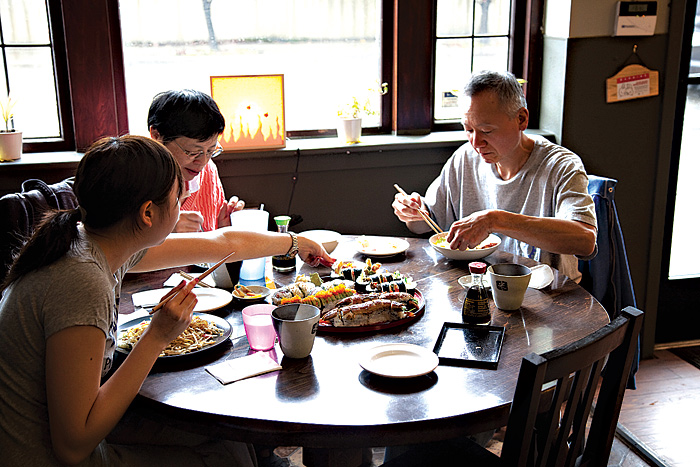The Cutting Board serves American sushi with its Japanese curry.