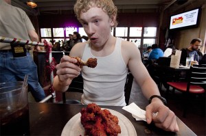 This probably isnt the face he wants on the Wing Dome challenge wall.