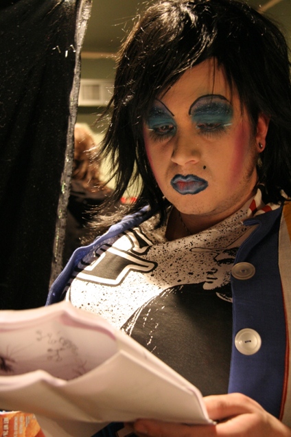 A Sissyboy performer prepares for the show.