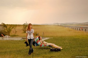 Huppert defends her roadside abode.