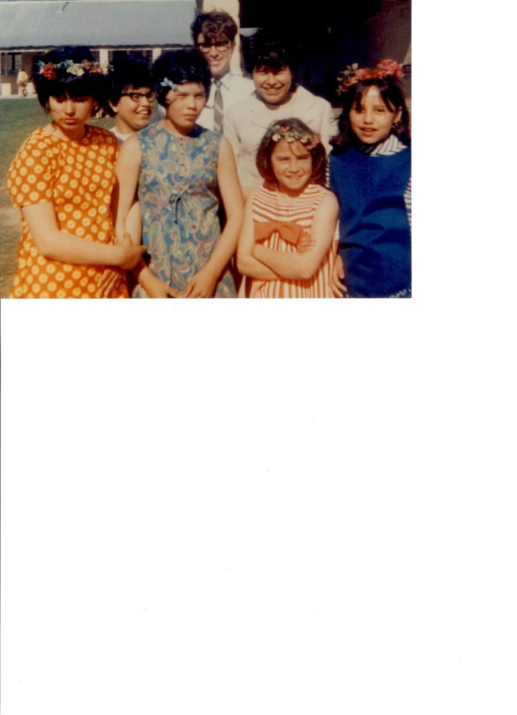 Sanchez (far left) with fellow students.