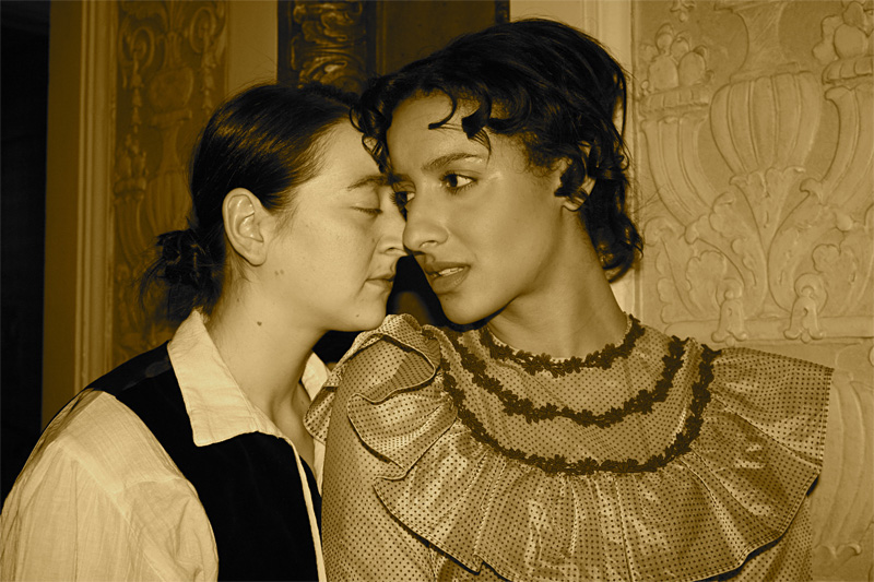 Bound by coincidence: Derr (left) and Strickland in Herculina.