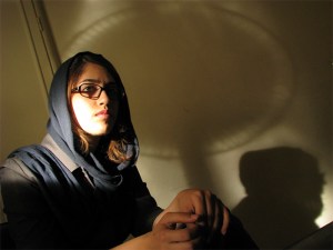 Shaghaghi en route to a gig.