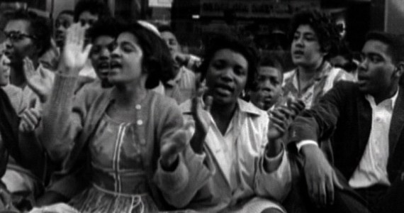 Protestors during the 1950s.