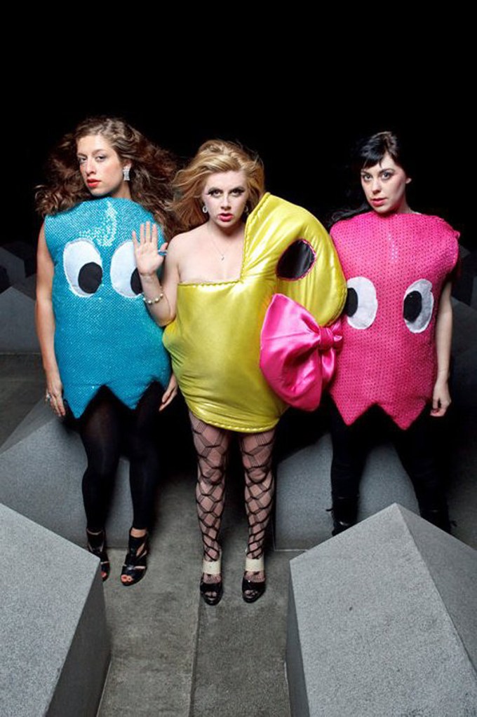 Hilary Paris (right) and Brooklyn Benjestorf (left) are the White Widows, Lisa Dank's (center) backup dancers.