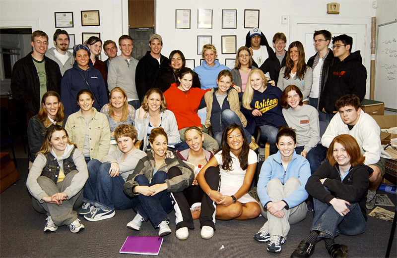 Waits (top row, far left) was regarded as a goofy, unthreatening cartoonist by his Falcon colleagues.