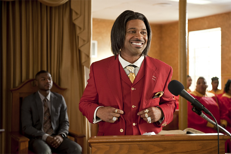 Epps looks mighty pleased to be playing a man of God.